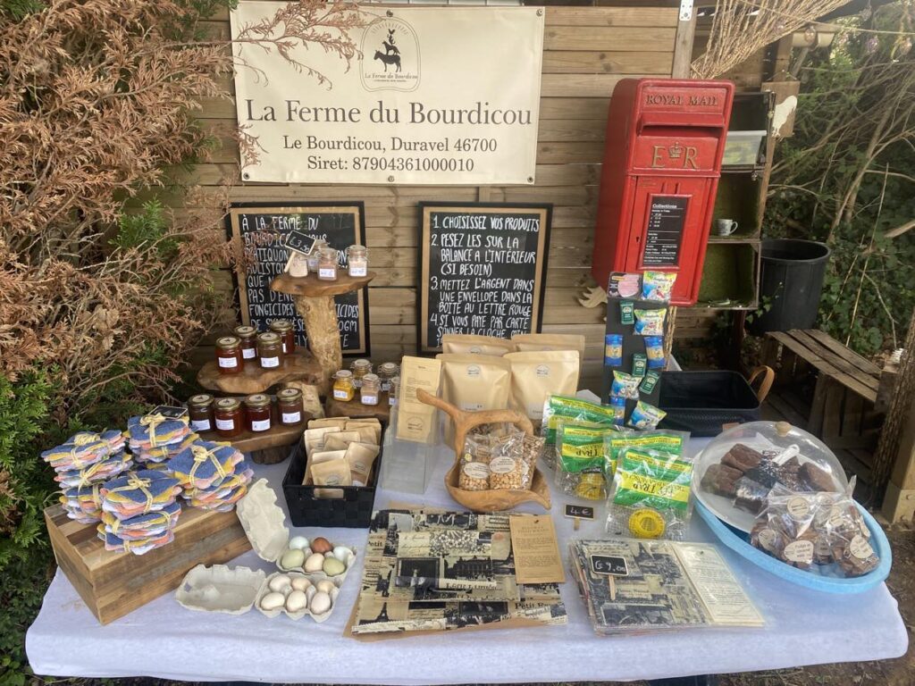 Gite guests visit the farm shop during their stay