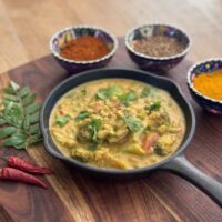 Mild and creamy vegetable korma curry